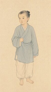Xiao Cui Wang Taichang Child Traditional Chinese Character Portrait