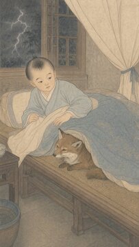 Xiao Cui Frame 02 Classical Chinese Folklore Illustration