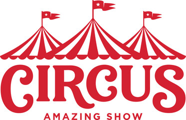 Vintage circus emblem, carnival tent branding and entertainment logo vector artwork retro design package set © FORIDUL