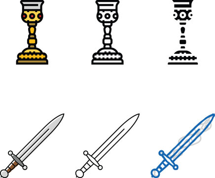 styles holy chalice byzantine color icon vector. holy chalice byzantine sign. isolated symbol