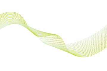 Fototapeta premium Abstract lime green wavy lines pattern