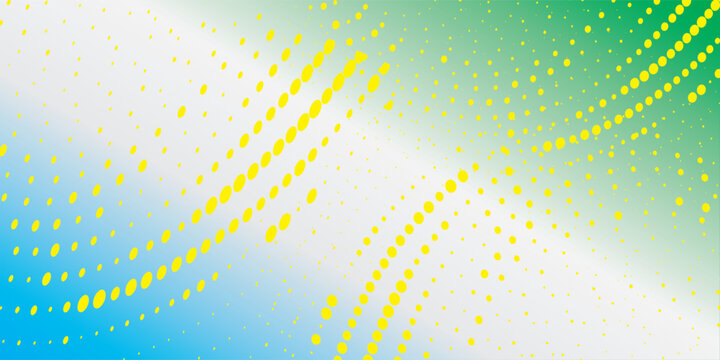 Gradient texture background pattern green white blue and yellow halftone dots with digital technology background. new eps future abstrack vector