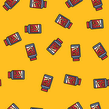 testosterone booster bottle vector seamless pattern testosterone booster bottle sign illustration