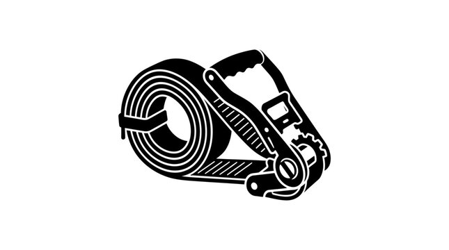 Ratchet Tie Down Strap Icon Vector Illustration