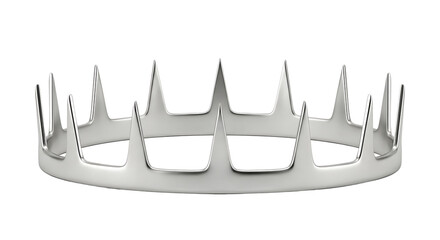 Sharp spiked silver crown or tiara template © Chanapat