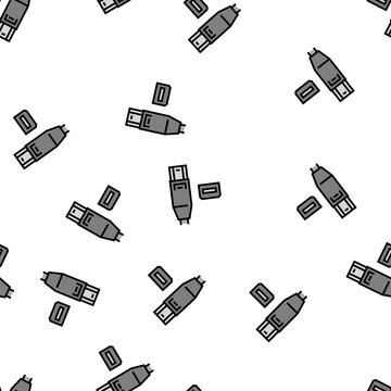 thunderbolt port vector seamless pattern thunderbolt port sign illustration