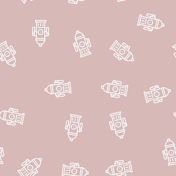 hydrant fire vector line seamless pattern hydrant fire sign illustration