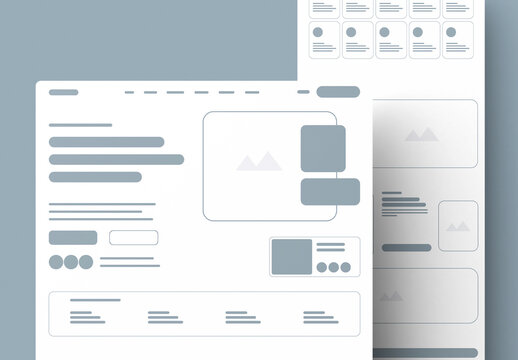 Website Landing Page Wireframe Template Layout