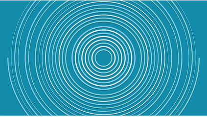 Naklejka premium Abstract Teal Sound Wave Ripples, Concentric Circular Pattern, Modern Minimalist Vector Art, Dynamic Radial Design, Audio-Inspired Digital Backdrop, Clean and Hypnotic Composition