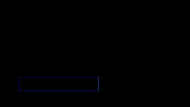 Blue Boxed Frame Lower Third Blank Title Overlay Editable Animation Seamless Loop 4K