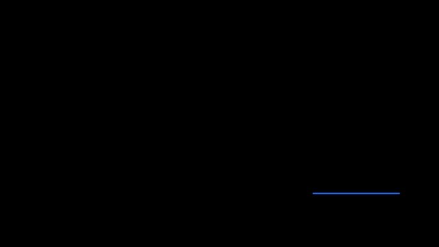 Blue Underline Reveal Lower Third Right Side Blank Title Overlay Editable Animation Seamless Loop 4K