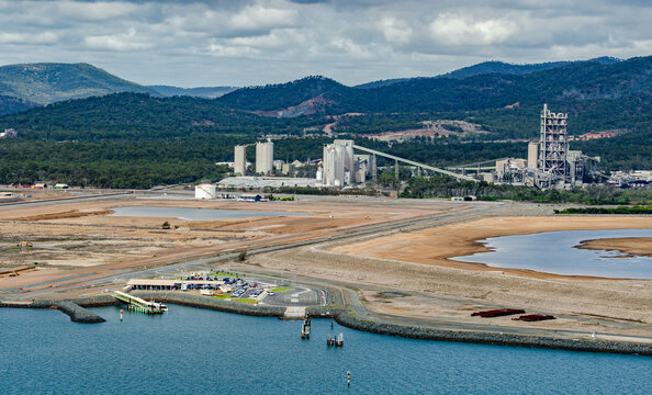 View of wharf at Fisherman's Landing dredge material reclaimed area