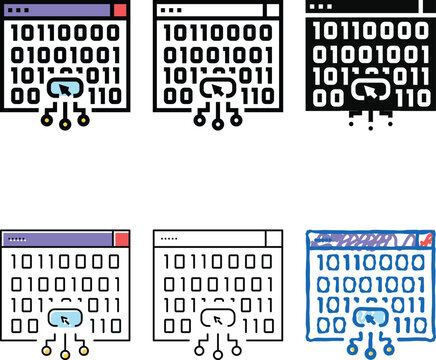 cross-site scripting color icon stylized vector. cross-site scripting sign. isolated symbol