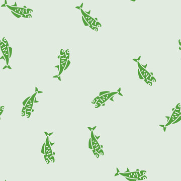 mutated fish deformities vector glyph seamless pattern mutated fish deformities sign illustration