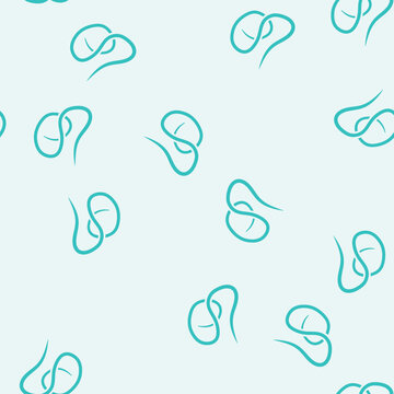 roundworm parasite vector glyph seamless pattern roundworm parasite sign illustration