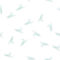 Obraz premium raven bird vector glyph seamless pattern raven bird sign illustration