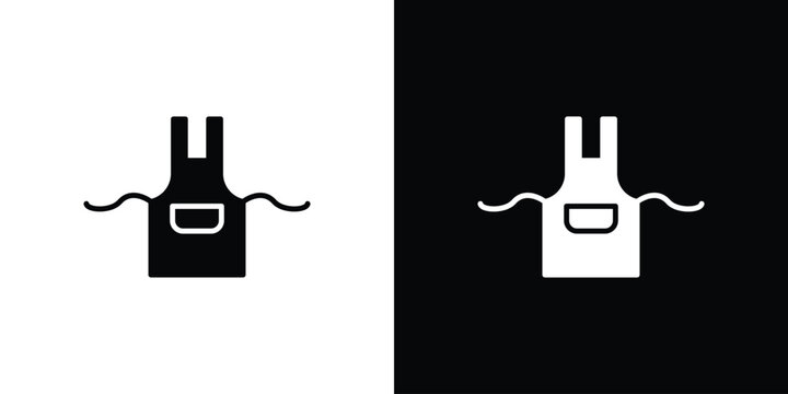 Apron icon elements in flat style for projects