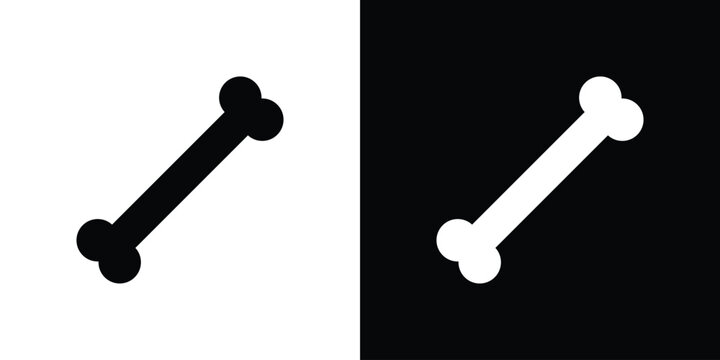 Bones icon elements in flat style for projects