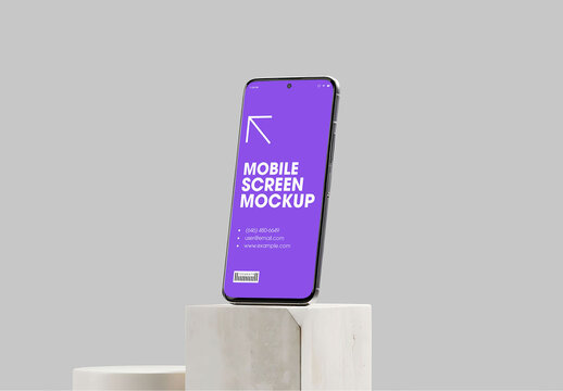 Smartphone Display Screen Mockup