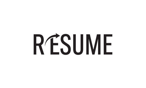 Resume typography starting again after failure creative vector design