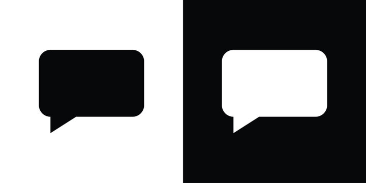 Chat bubble icon elements in flat style for projects