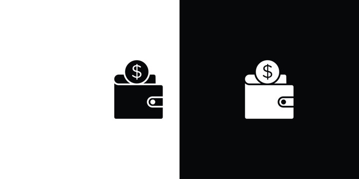 Cryptocurrency wallet icon elements in flat style for projects
