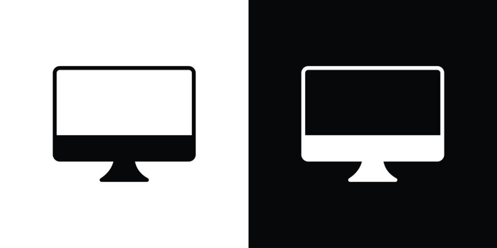 Desktop icon elements in flat style for projects