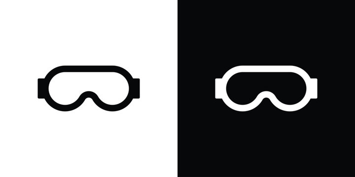 Eye mask icon elements in flat style for projects