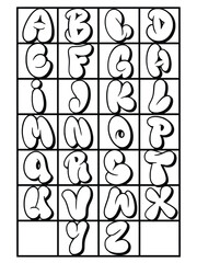 Street art font Urban graffiti alphabet © Titikdrawn