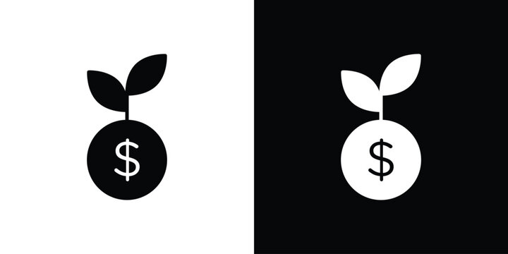 Investment icon elements in flat style for projects
