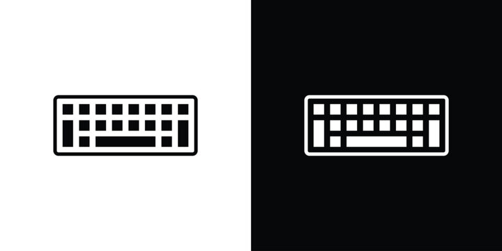 Keyboard icon elements in flat style for projects