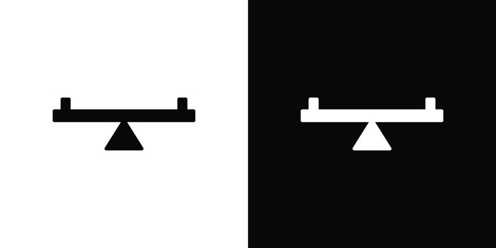 Seesaw icon elements in flat style for projects