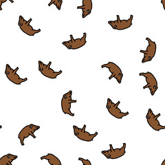 Obraz premium boar wild animal vector seamless pattern boar wild animal sign illustration
