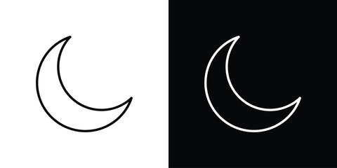 Moon icon elements for projects and designs © Win
