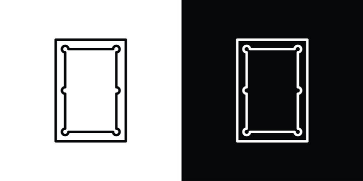 Pool table icon elements for projects and designs