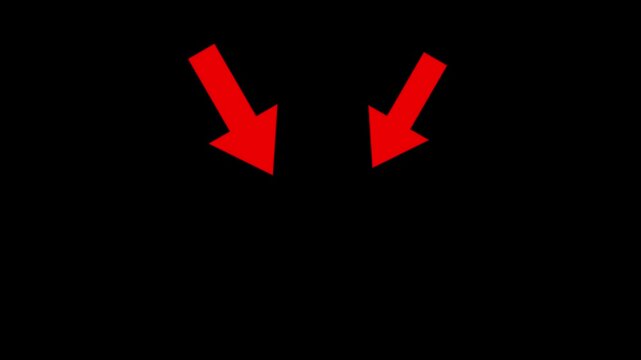 Set of animated red arrow overlays including dashed directional pointers on transparent background.