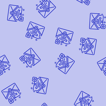 event triggered email vector line seamless pattern event triggered email sign illustration
