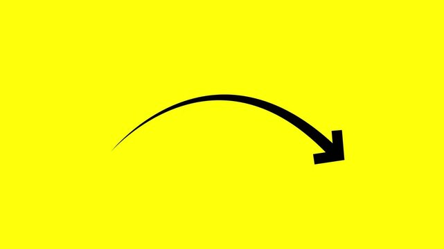 Curved Arrow Line Drawing Loop Animation on Multiple Backgrounds 4k  video .......