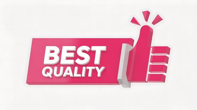 Best quality, thumb up, rating, guarantee, pink icon