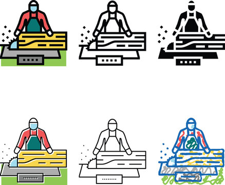 woodworker business variety color icon vector. woodworker business sign. isolated symbol