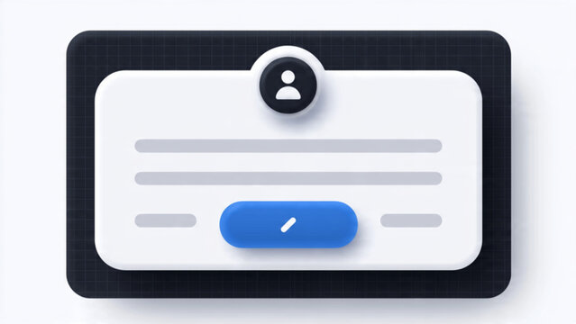User profile card with avatar and notification button in modern digital interface