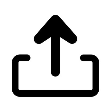 Upload icon symbolizing the transfer of data and information to a remote location or cloud storage