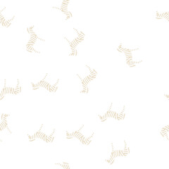 Obraz premium zebra animal in zoo vector glyph seamless pattern zebra animal in zoo sign illustration