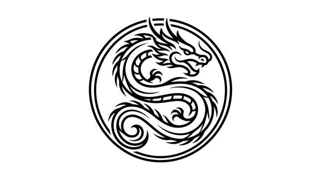 Dragon head in a circle symbol.