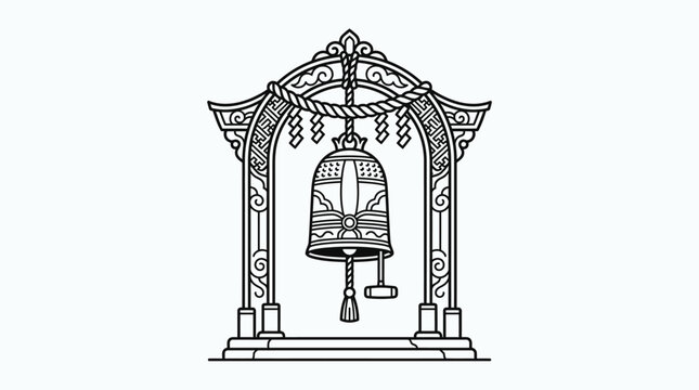 Large ornate metal bell structure.