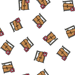 Obraz premium door repairs vector seamless pattern door repairs sign illustration
