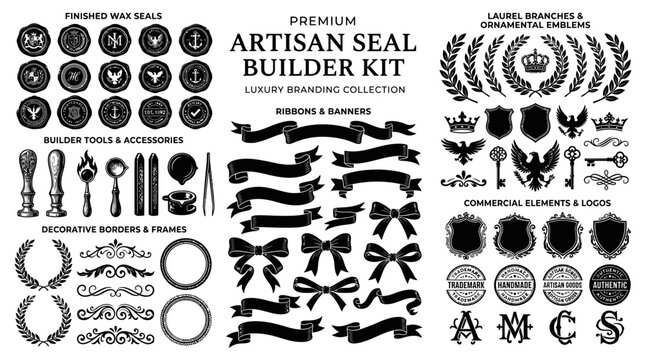 Artisan seal builder kit elements.