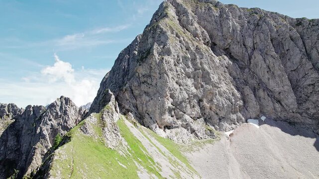 The majestic north face of Pizzo di Petto in the Orobie mountains, Lombardy panorama