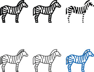 Obraz premium zebra animal modern in zoo color icon vector. zebra animal in zoo sign. isolated symbol
