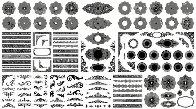 Various shapes and design elements.